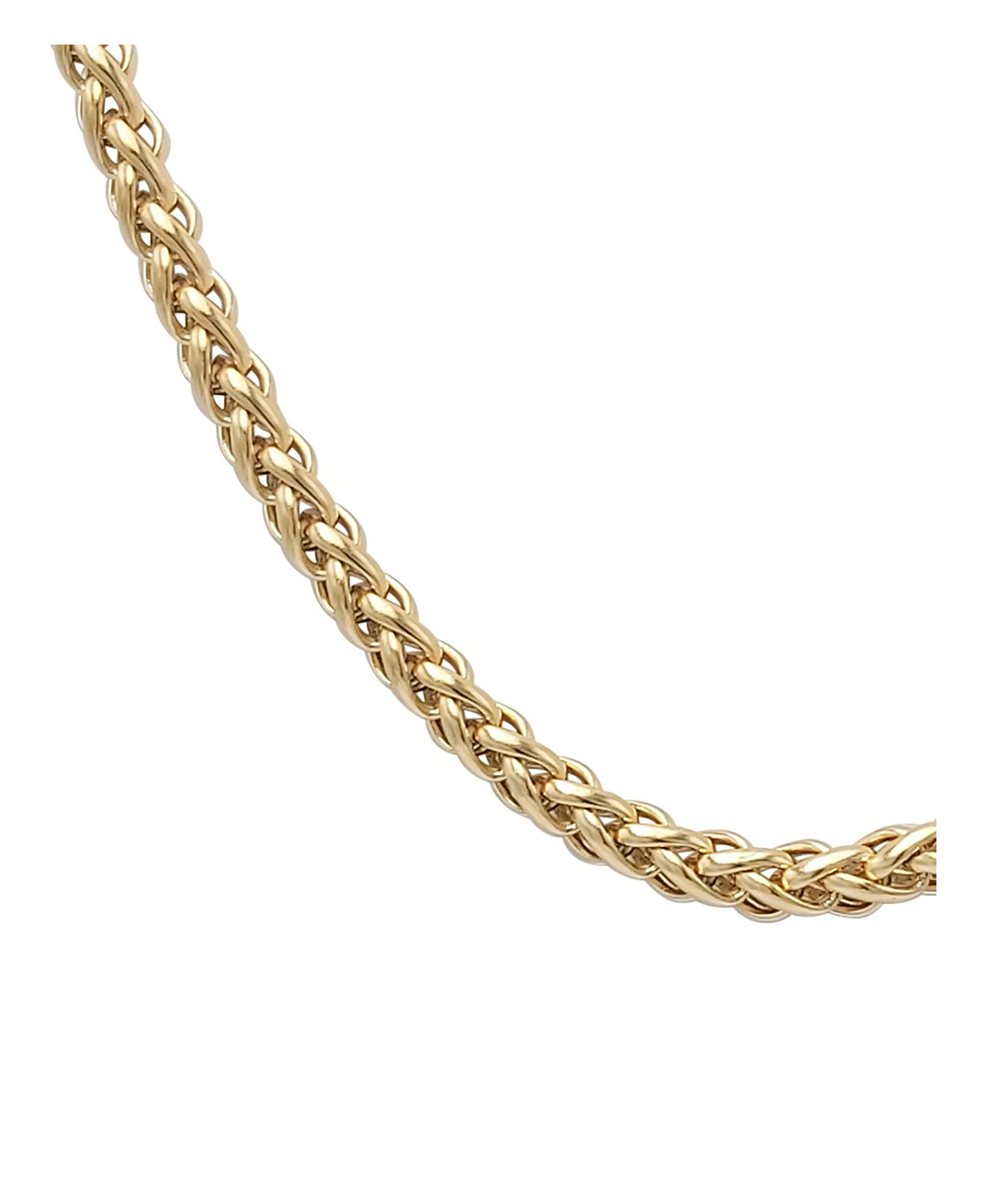COLLIER EN ACIER DORE MAILLE PALMIER - Image 3