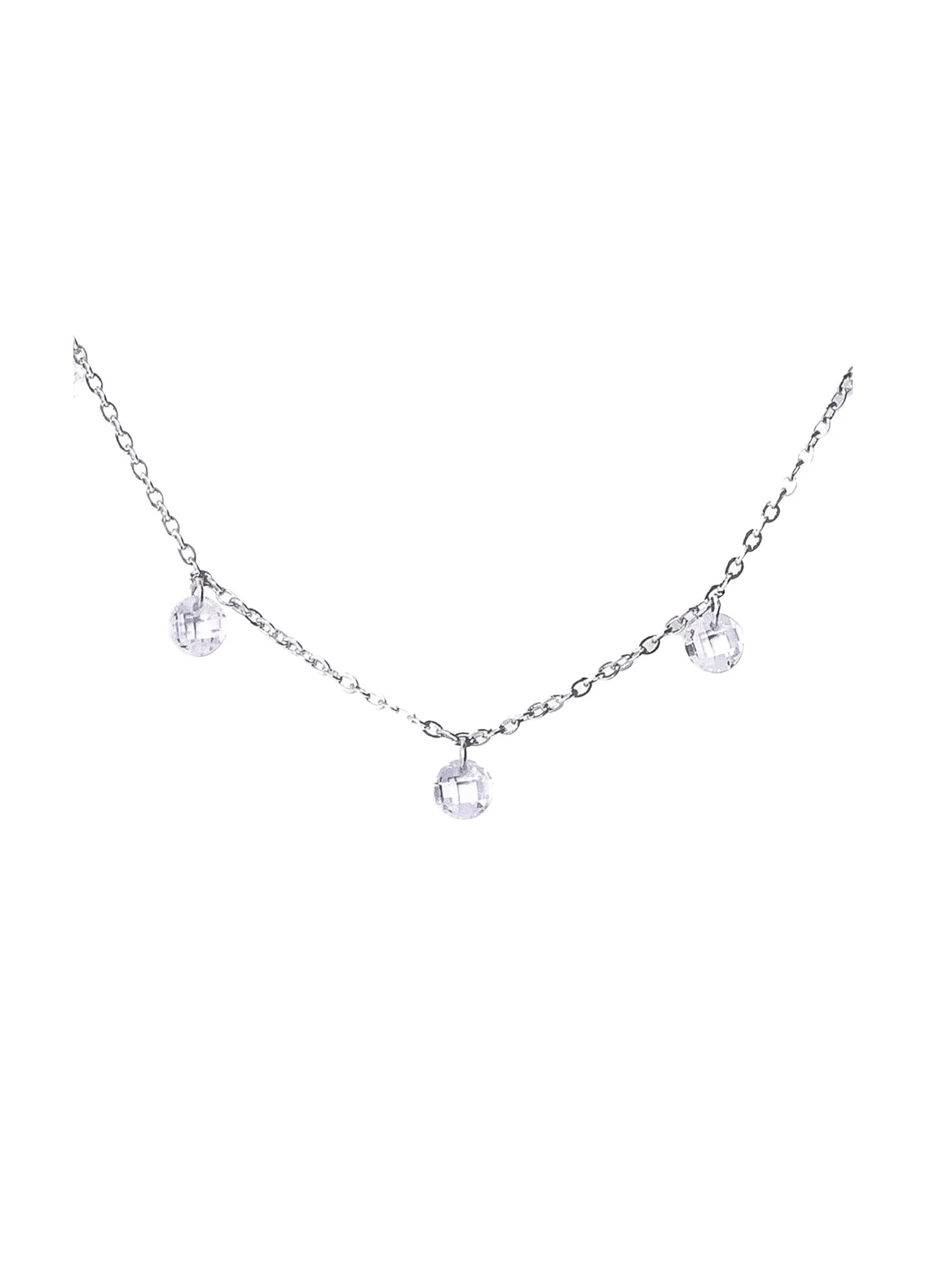 COLLIER EN ARGENT 7 PIERRES PENDANTES - Image 3