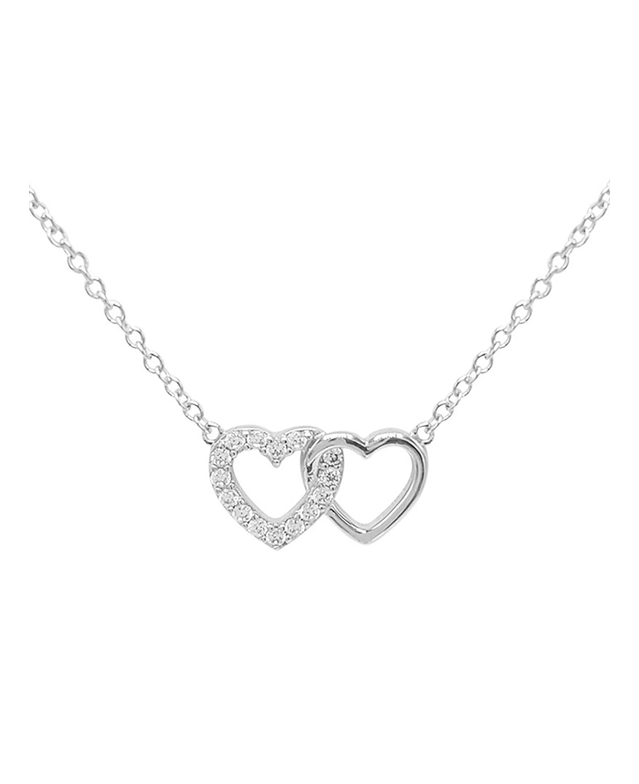 COLLIER EN ARGENT AVEC DOUBLE COEUR - Image 4