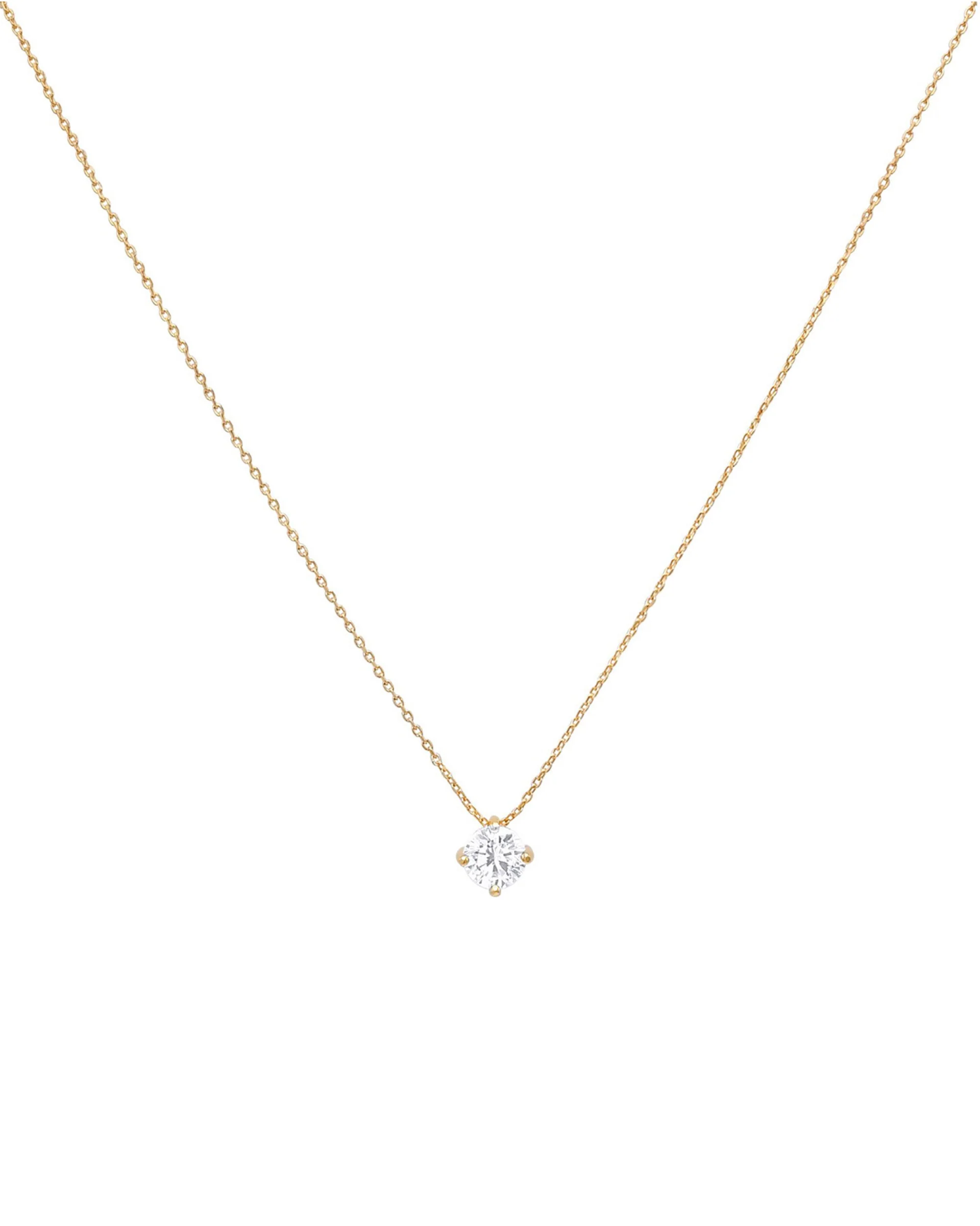COLLIER EN PLAQUE OR SOLITAIRE - Image 3