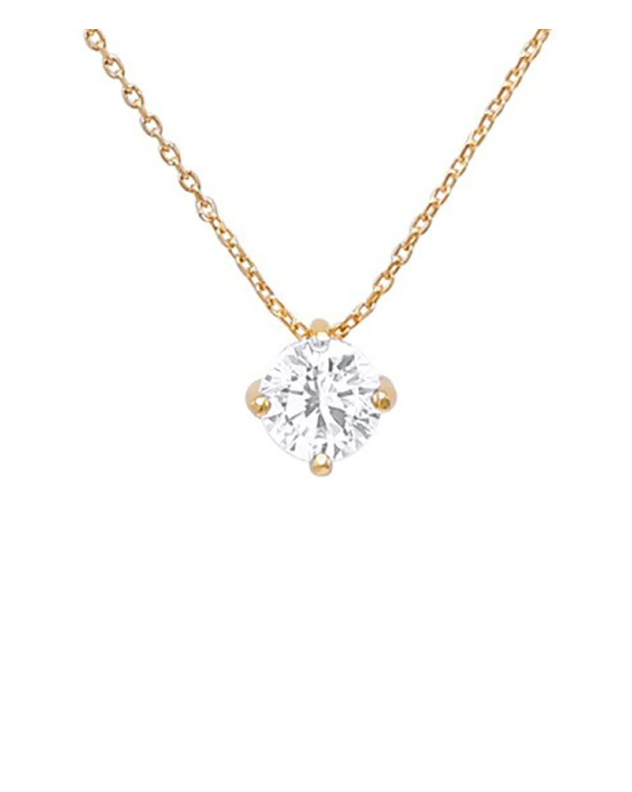 COLLIER EN PLAQUE OR SOLITAIRE - Image 4