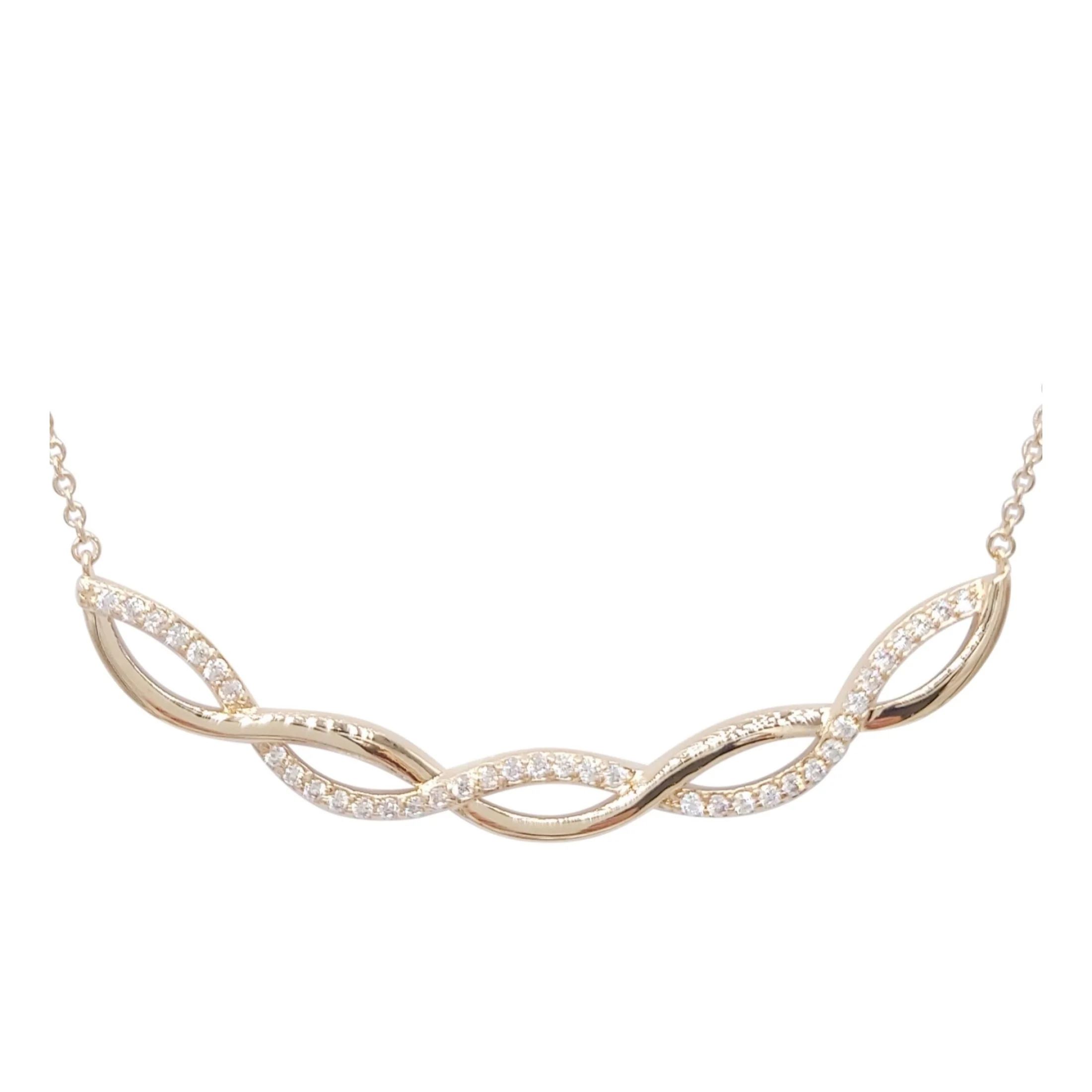 COLLIER EN PLAQUE OR VAGUES - Image 3