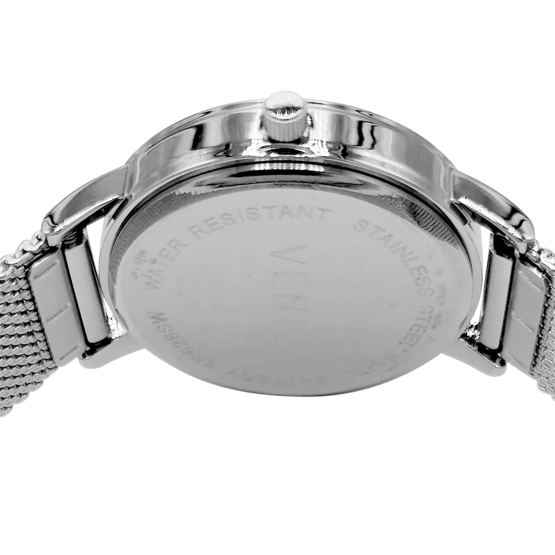 Montre Venizi argentée avec paillettes maille milanaise - Image 3